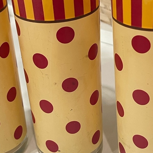 Gail Pittman Siena Tom Collin’s Tumblers Polka Dot Stripes 12 Ounce 6 1/2 in - Picture 6 of 9